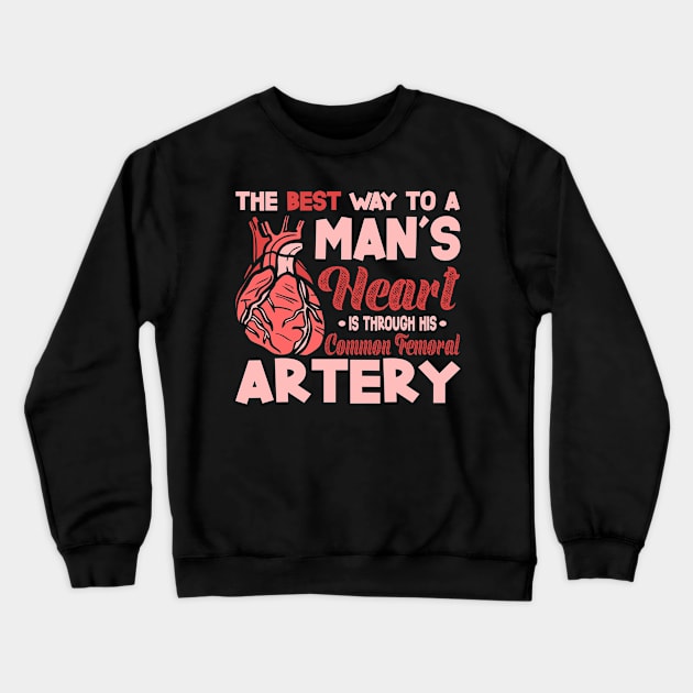 Cardiology Cath Lab Cardiologist Crewneck Sweatshirt by medd.art